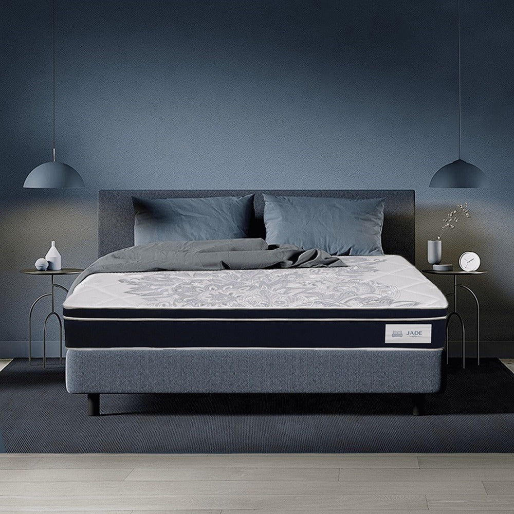 Pocket spring mattress in a bedroom setting